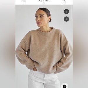 Almina oversized wool black sweater size small